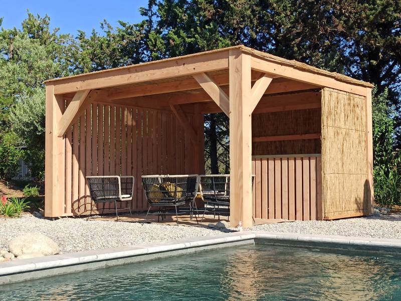 Pool house ou pergola bois sur mesure fabriqués et posées dans les villes jusqu'à 50 kilomètres d'Avignon